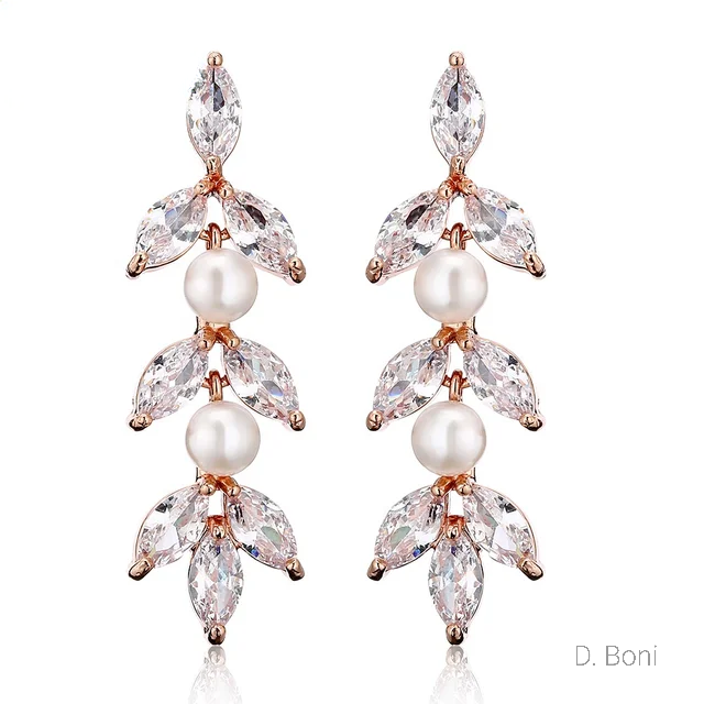 BOUCLES D'OREILLES<BR>Elisa Or rose