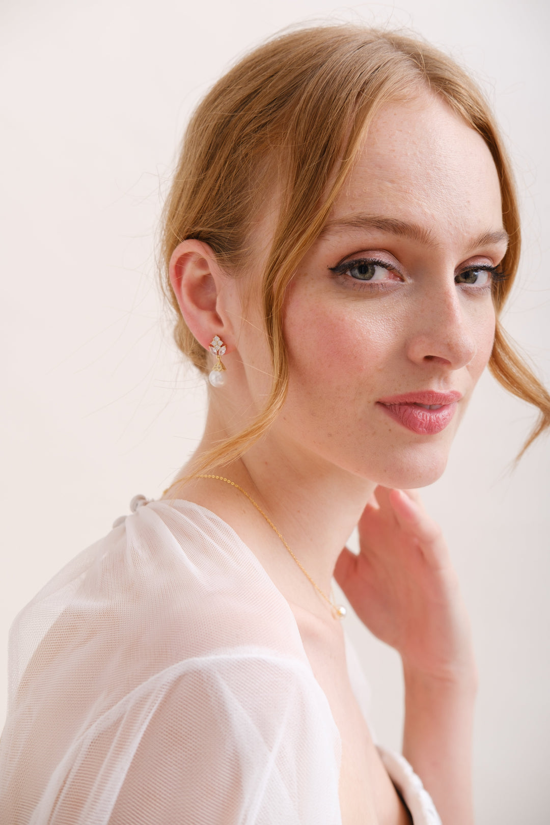 BOUCLES D'OREILLES MARIEES<BR>Margaux or rose