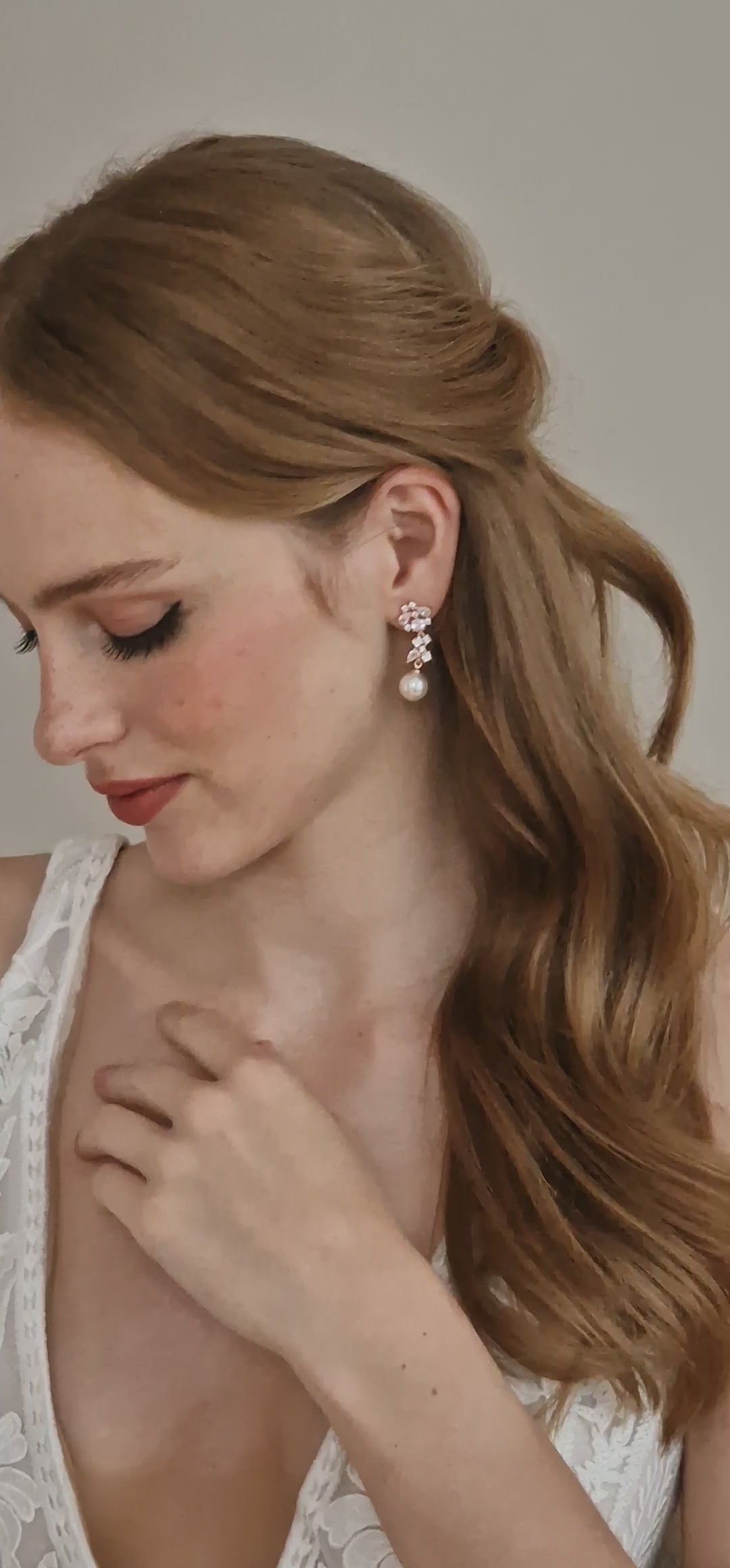 BOUCLES D'OREILLES MARIEE<BR>Marie or rose