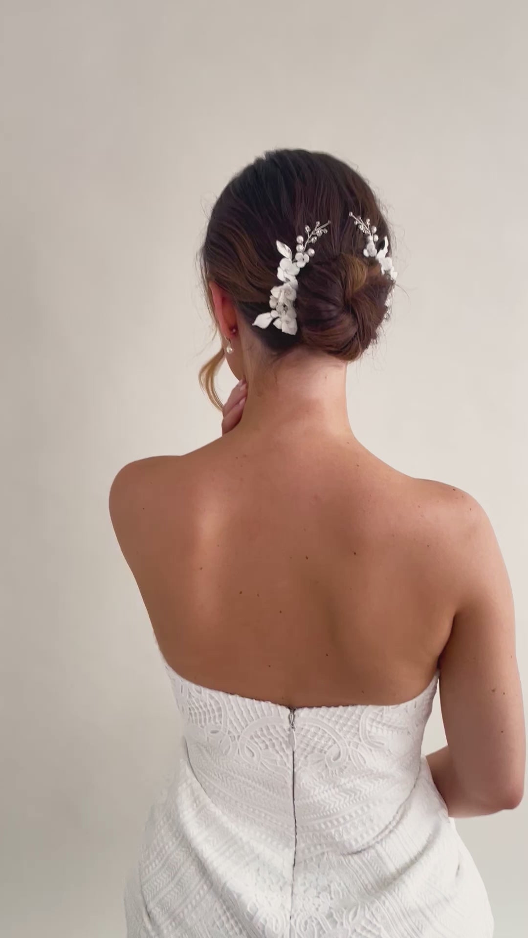 ACCESSOIRE CHEVEUX MARIAGE FLEURI<BR>Juliette (lot de 2)