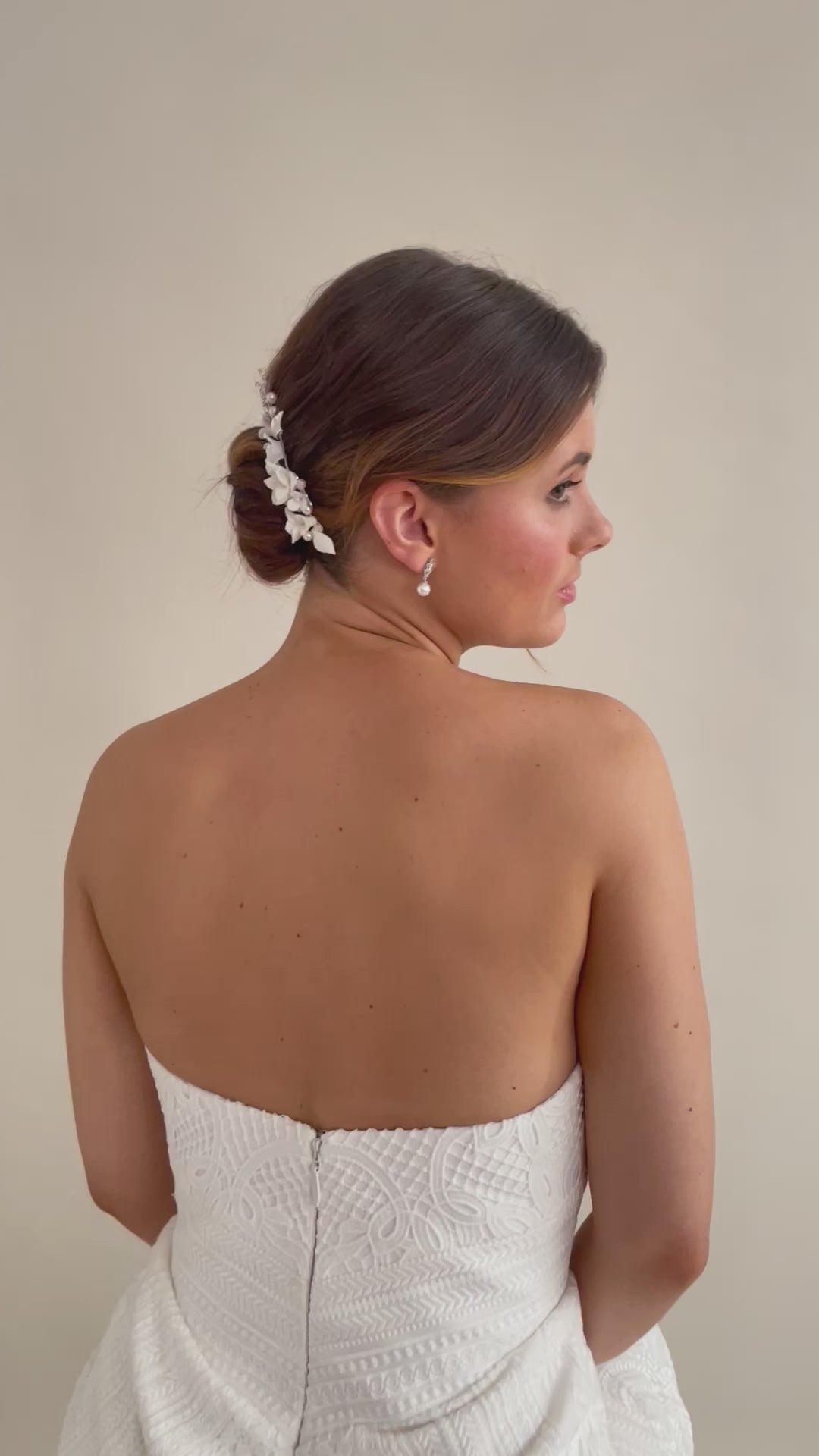 ACCESSOIRE CHEVEUX MARIAGE FLEURI<BR>Juliette (lot de 2)