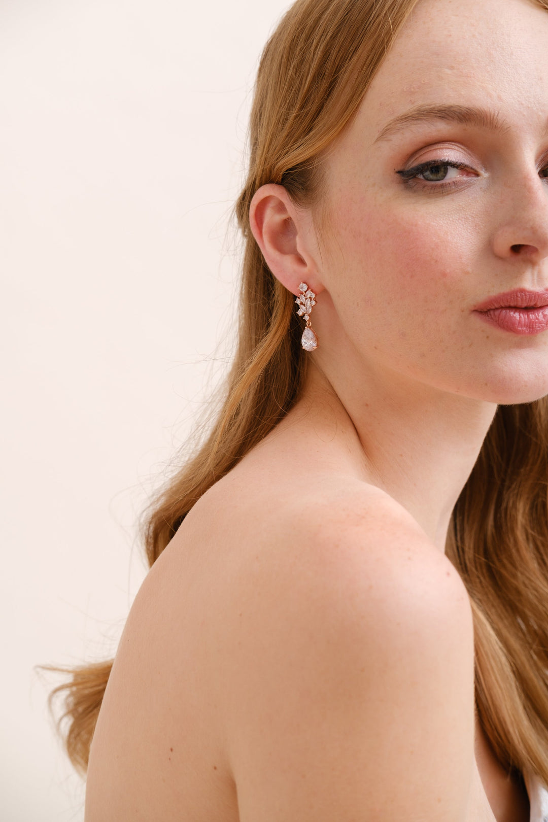 BOUCLES D'OREILLES<BR>Elise Or rose