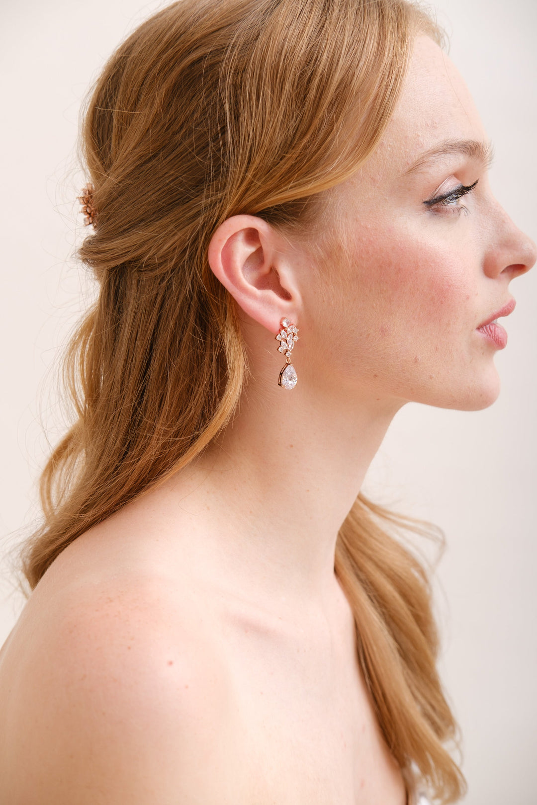 BOUCLES D'OREILLES<BR>Elise Or rose