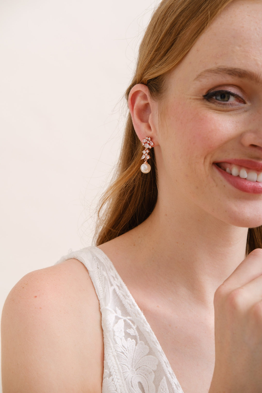 BOUCLES D'OREILLES MARIEE<BR>Marie or rose