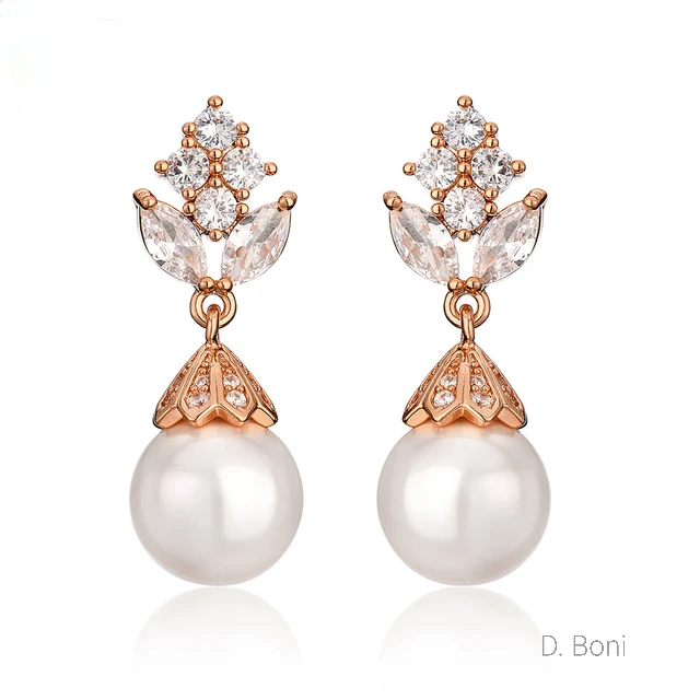 BOUCLES D'OREILLES MARIEES<BR>Margaux or rose