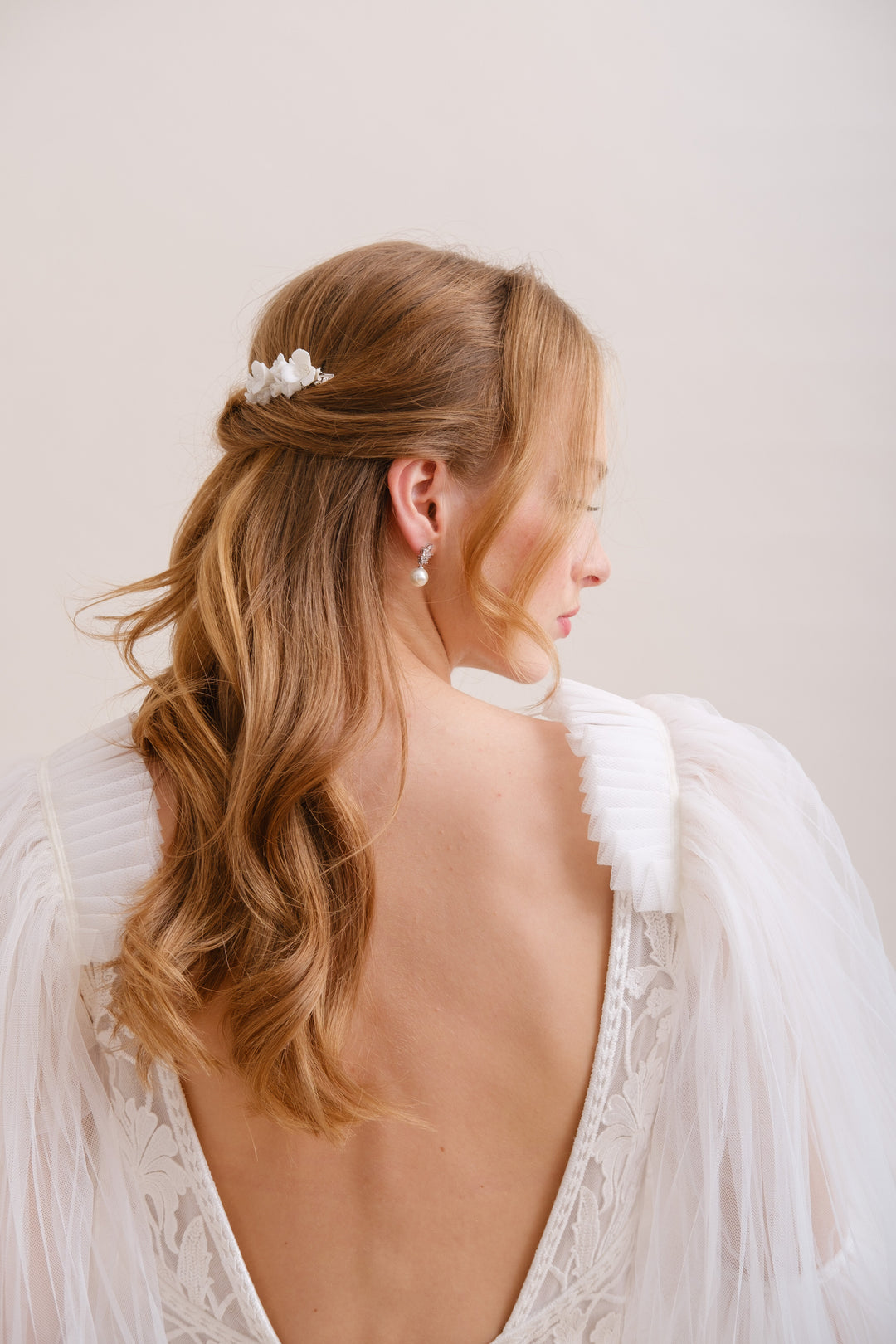 BOUCLES D'OREILLES MARIEE<BR>Camélia