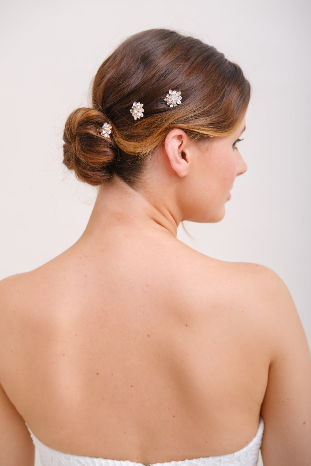PICS CHIGNON MARIEE<BR>Stella rose (lot de 6 pics)