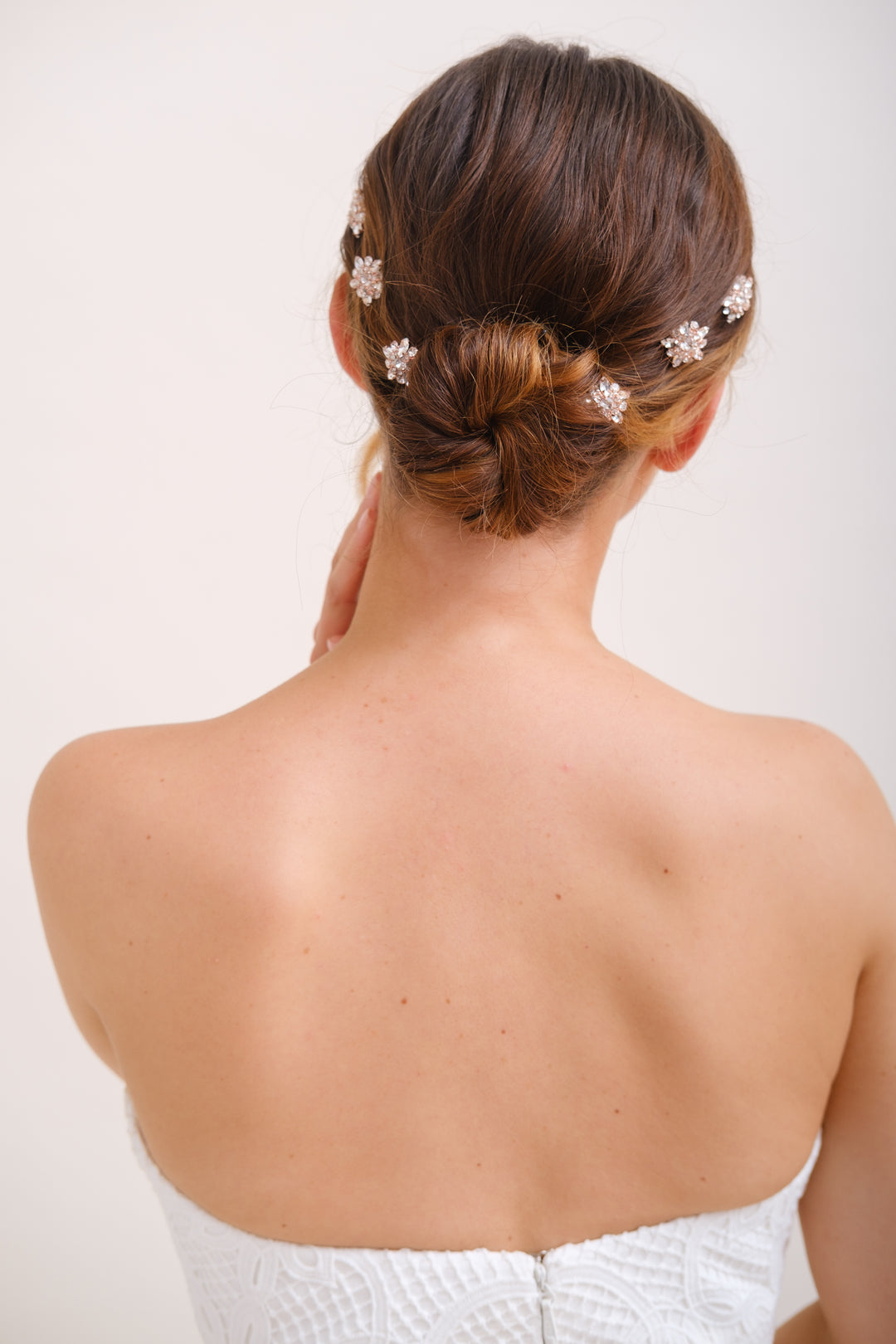 PICS CHIGNON MARIEE<BR>Stella rose (lot de 6 pics)