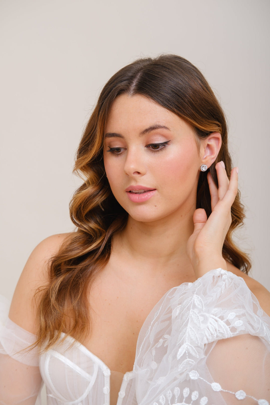BOUCLES D'OREILLES MARIEE<BR>Claire Or rose