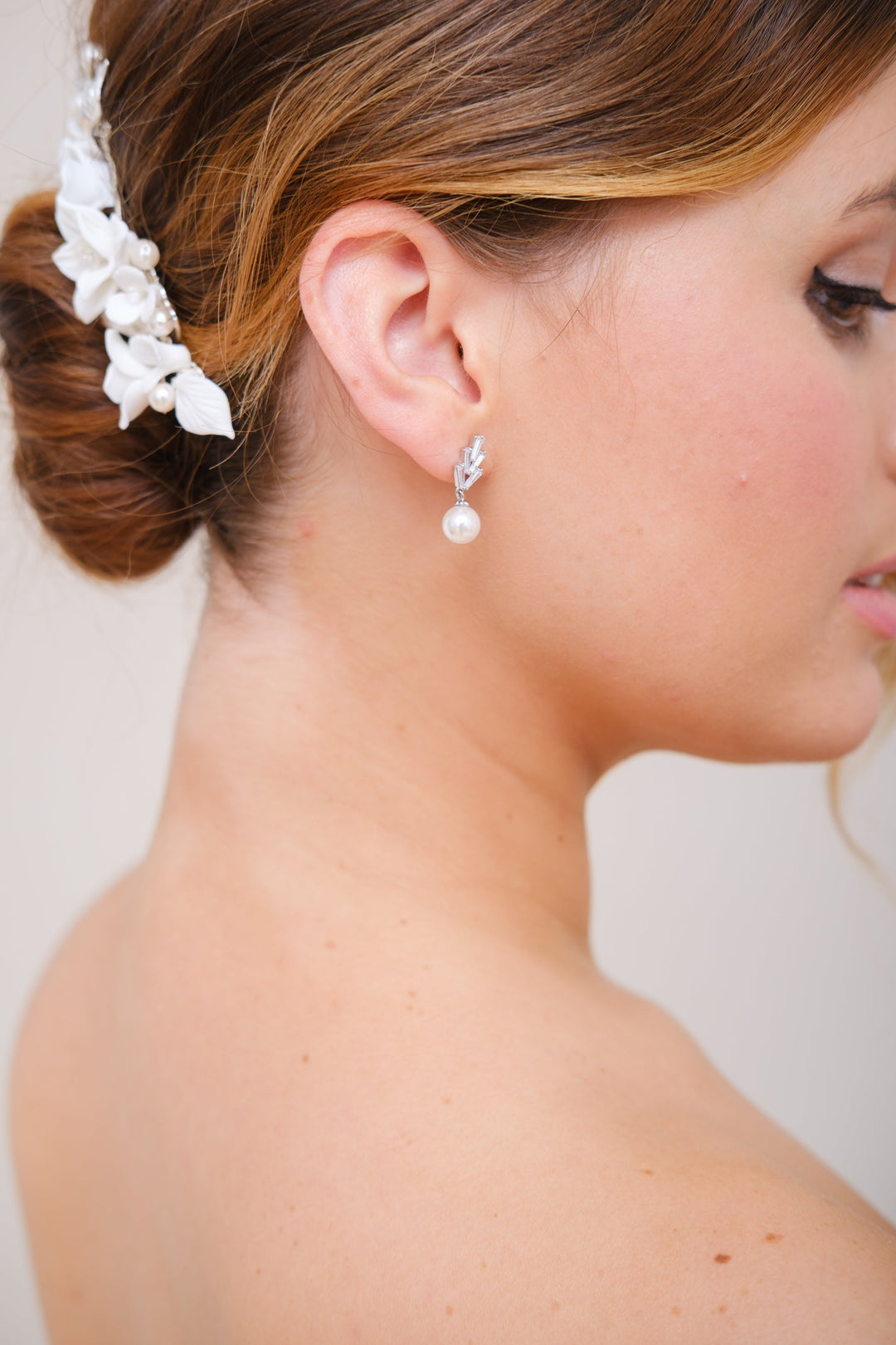 ACCESSOIRE CHEVEUX MARIAGE FLEURI<BR>Juliette (lot de 2)