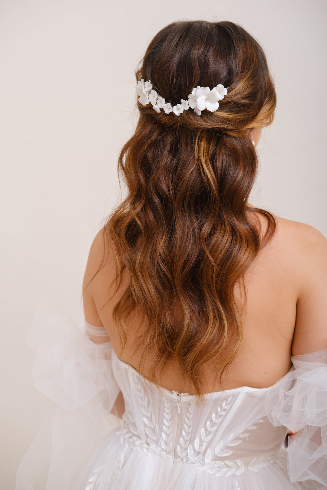CLIP CHEVEUX MARIEE<BR>Floriane (lot de 2)