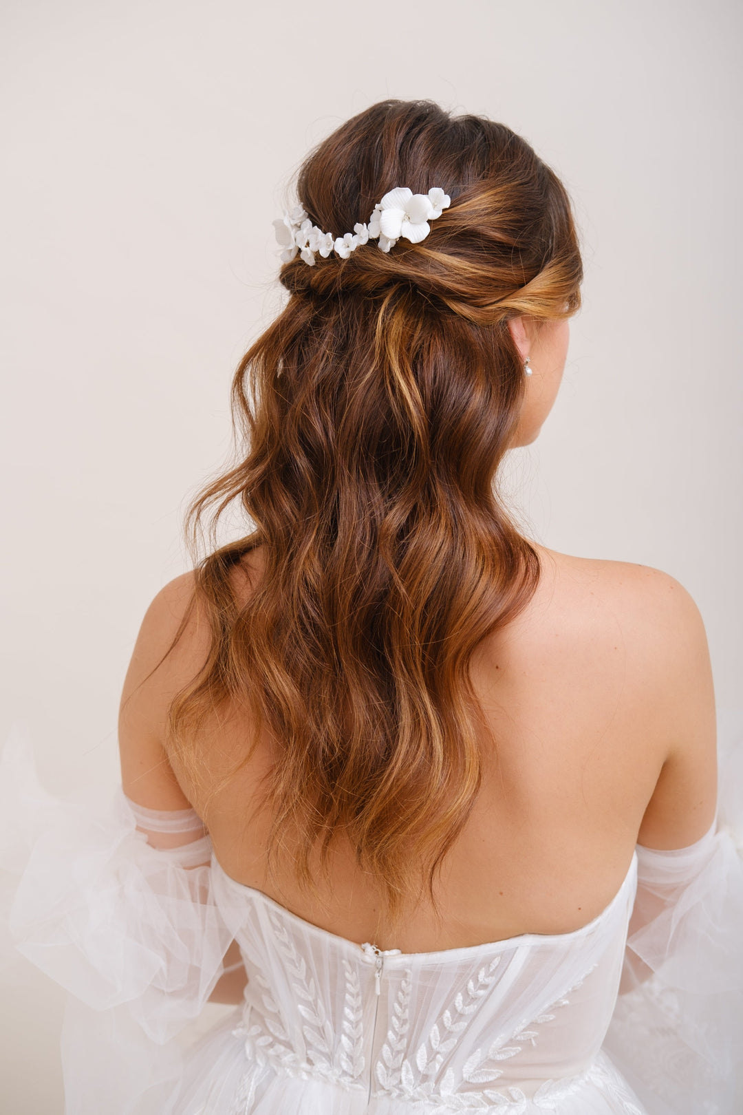 CLIP CHEVEUX MARIEE<BR>Floriane (lot de 2)