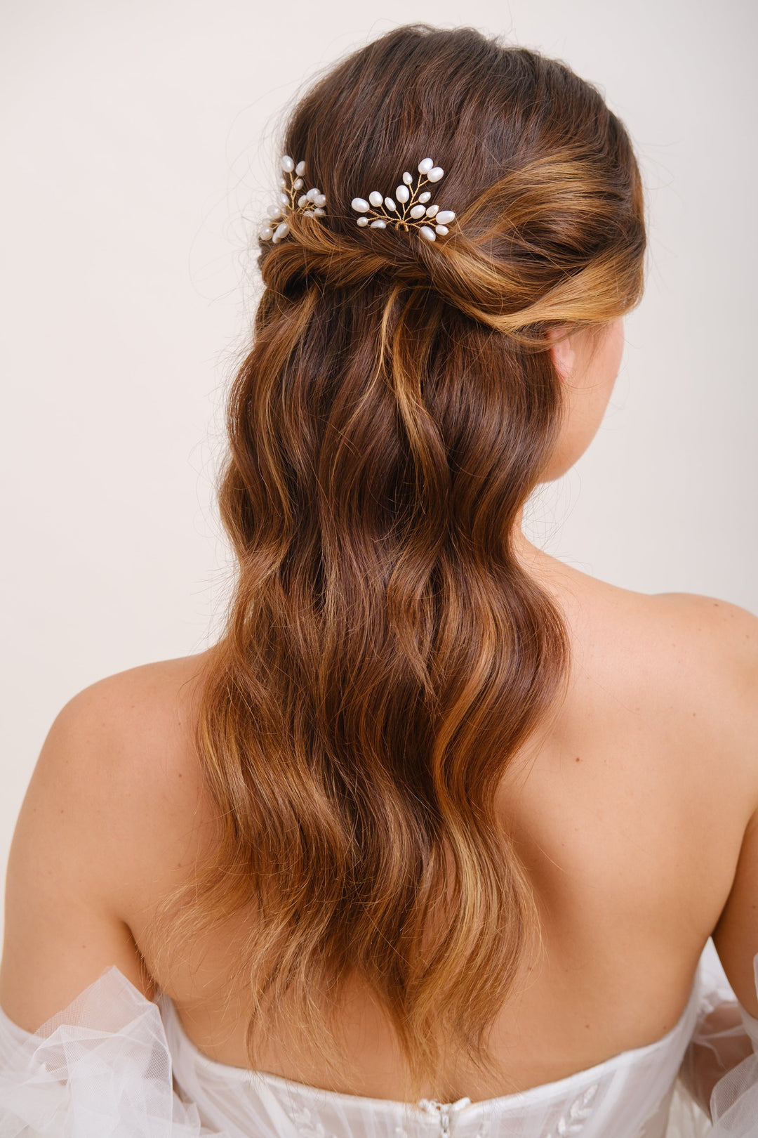 PICS A CHIGNON PERLES<BR>Léa (lot de 2)