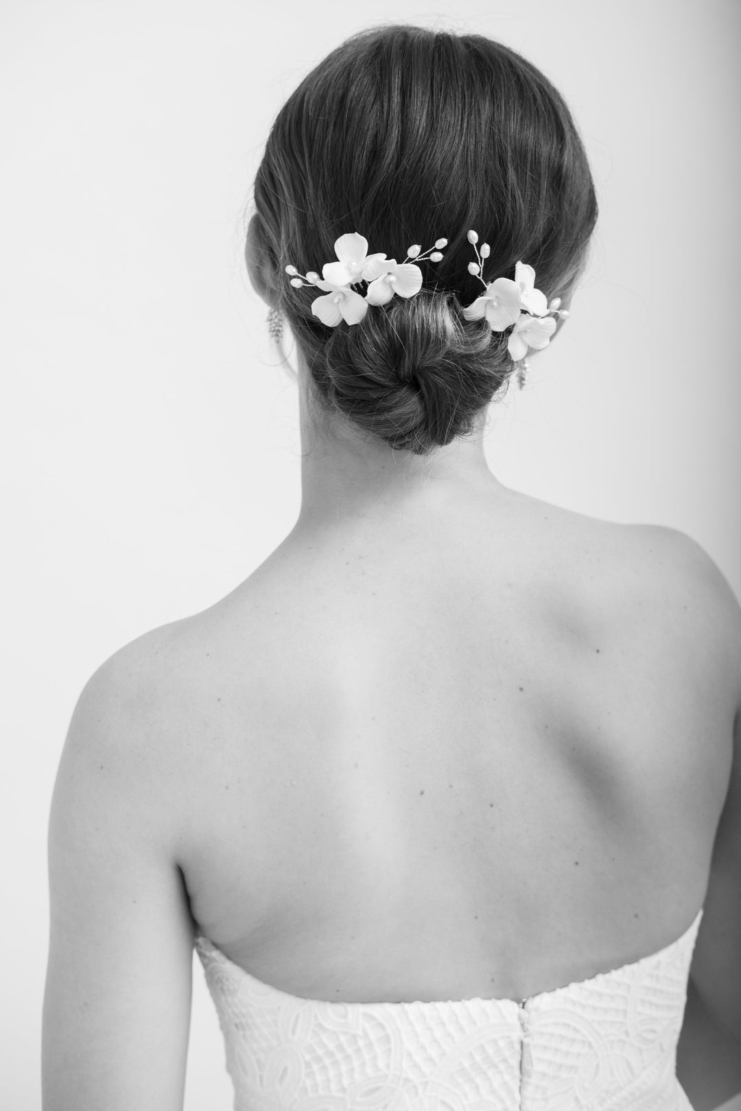 BIJOU MARIEE FLEURI<BR>Romance (lot de 2 peignes)